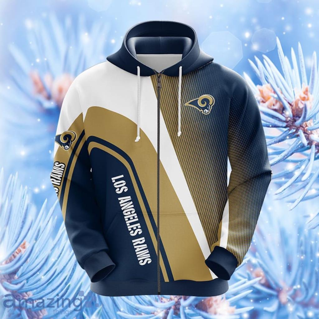 NFL Los Angeles Rams Blue Unisex Hoodie, Zip Hoodie 3D All Over