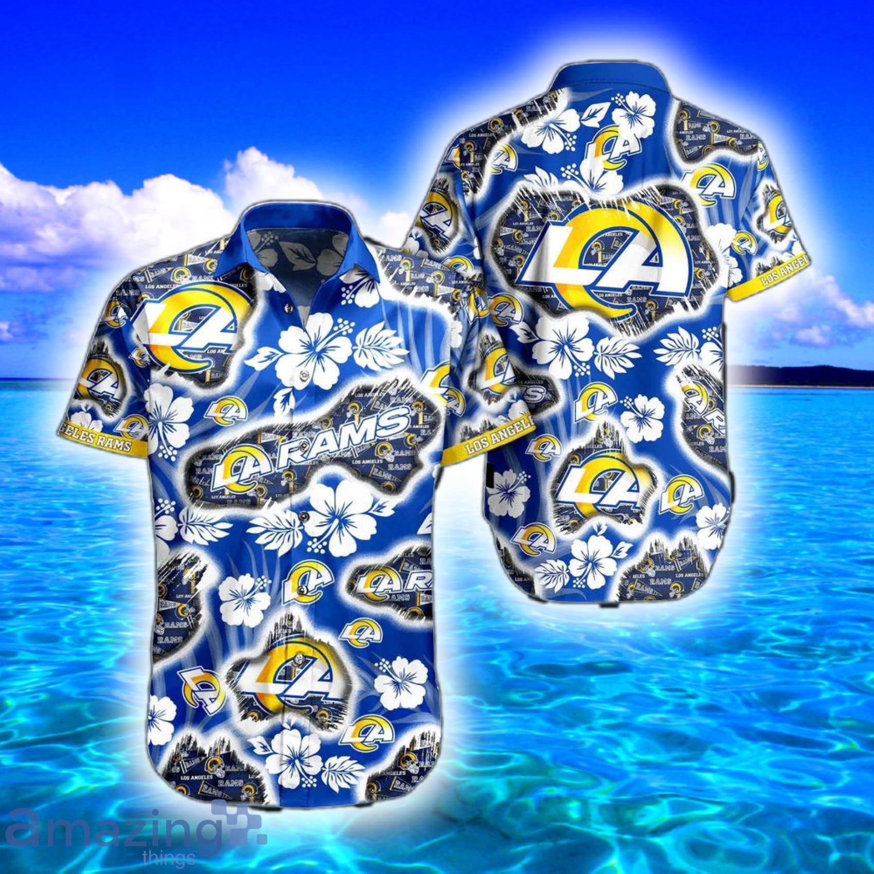 Los Angeles Rams Nfl Habicus And Island Special Design Hawaiian Shirt And Beach Short Product Photo 1