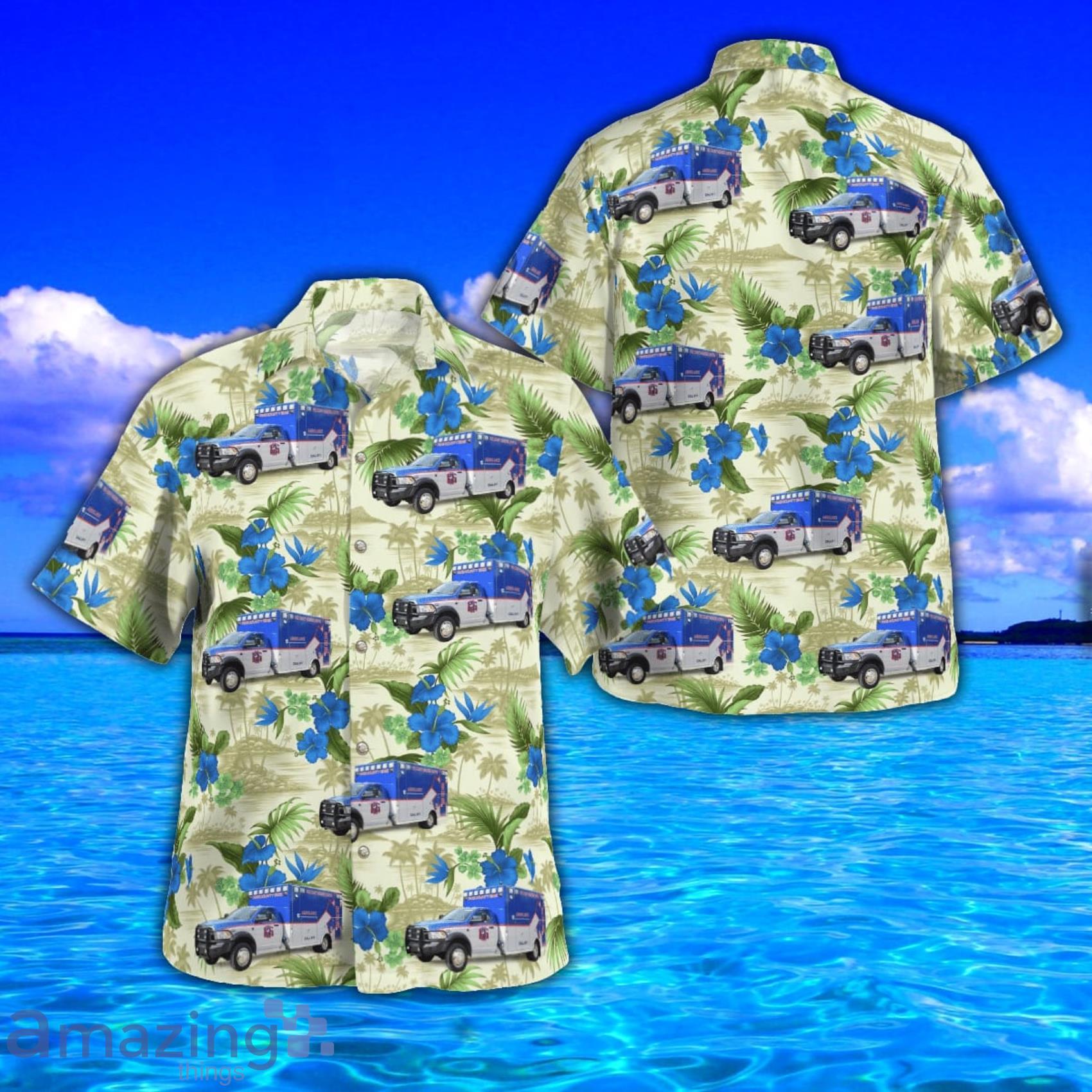 Louisiana, Missouri, Pike County Memorial Hospital Tropical Style Hawaiian Shirt Product Photo 1