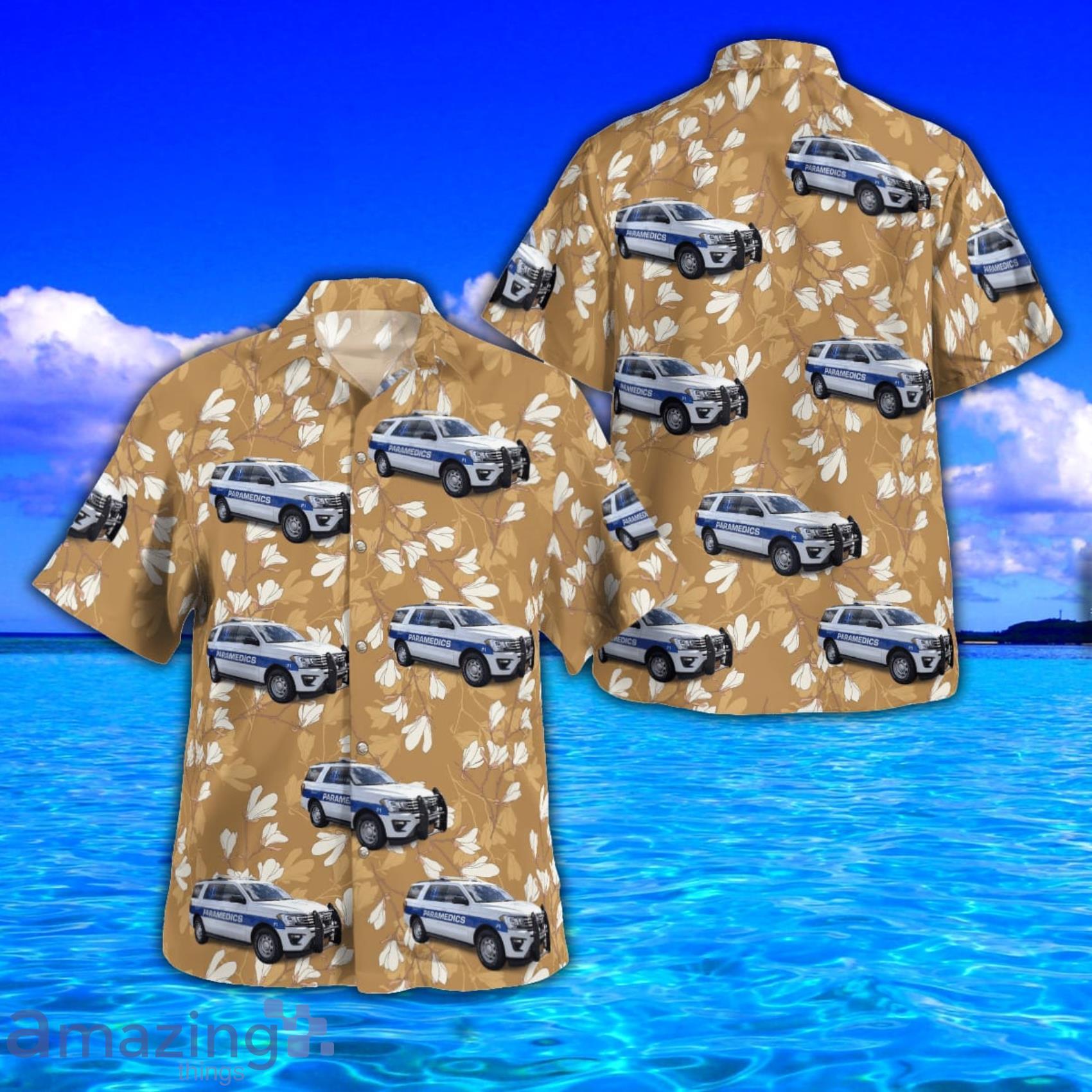 Lowell General Hospital Paramedics Tropical Style Hawaiian Shirt Product Photo 1