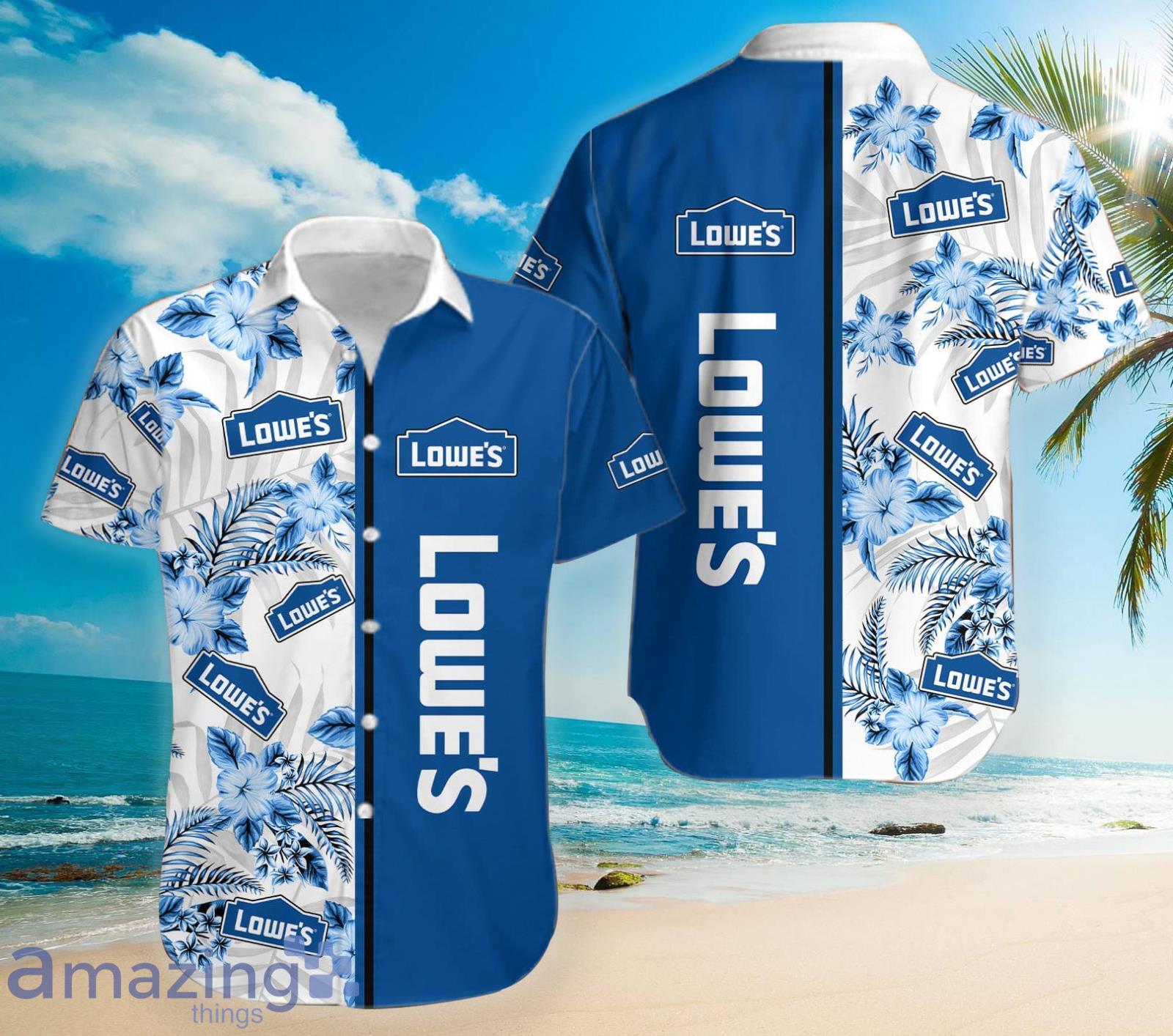 Lowe's Tropical Flower Hawaiian Shirt For Men And Women Product Photo 1