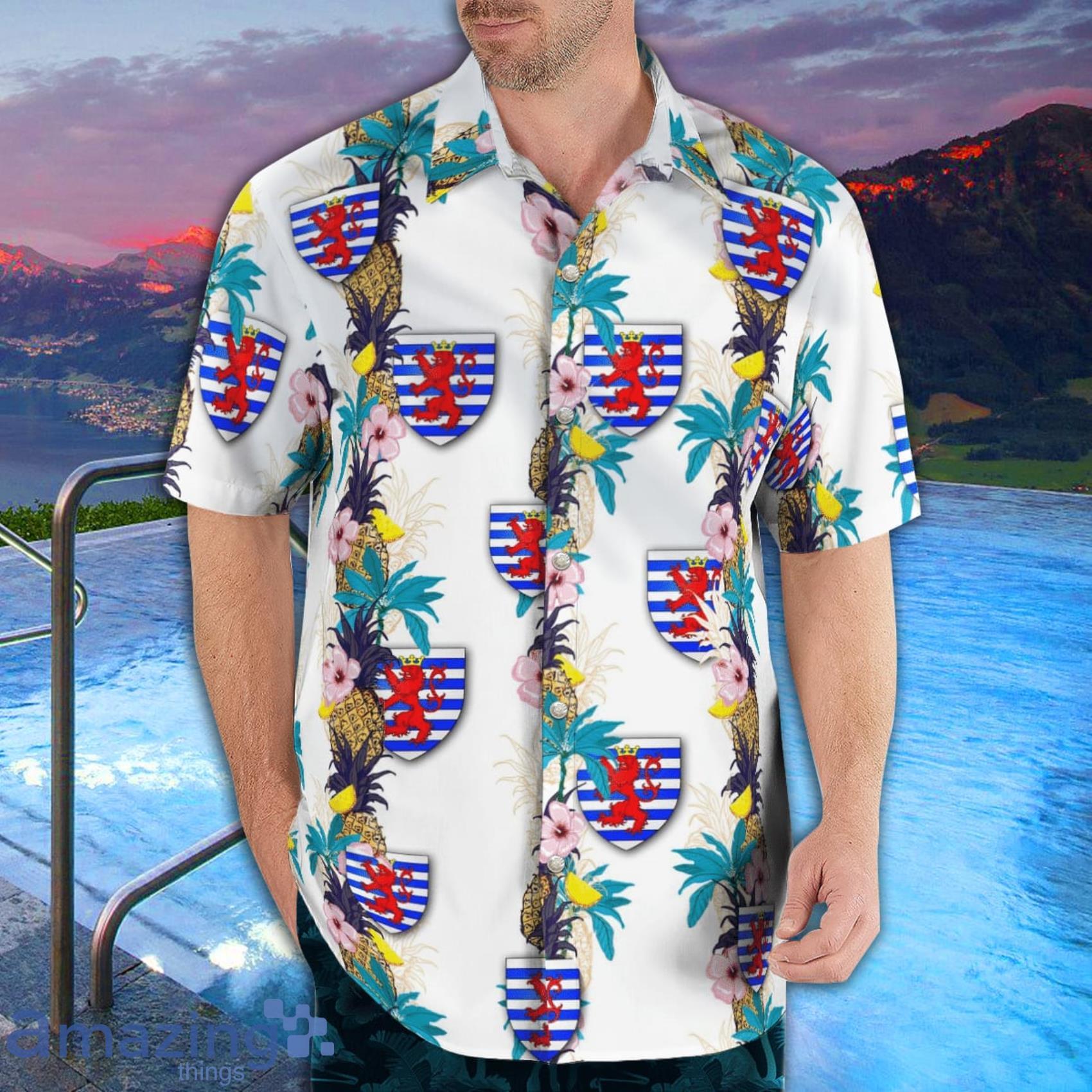 Luxembourg City Tropical Style Hawaiian Shirt image Luxembourg City Tropical Style Hawaiian Shirt Product Photo 3