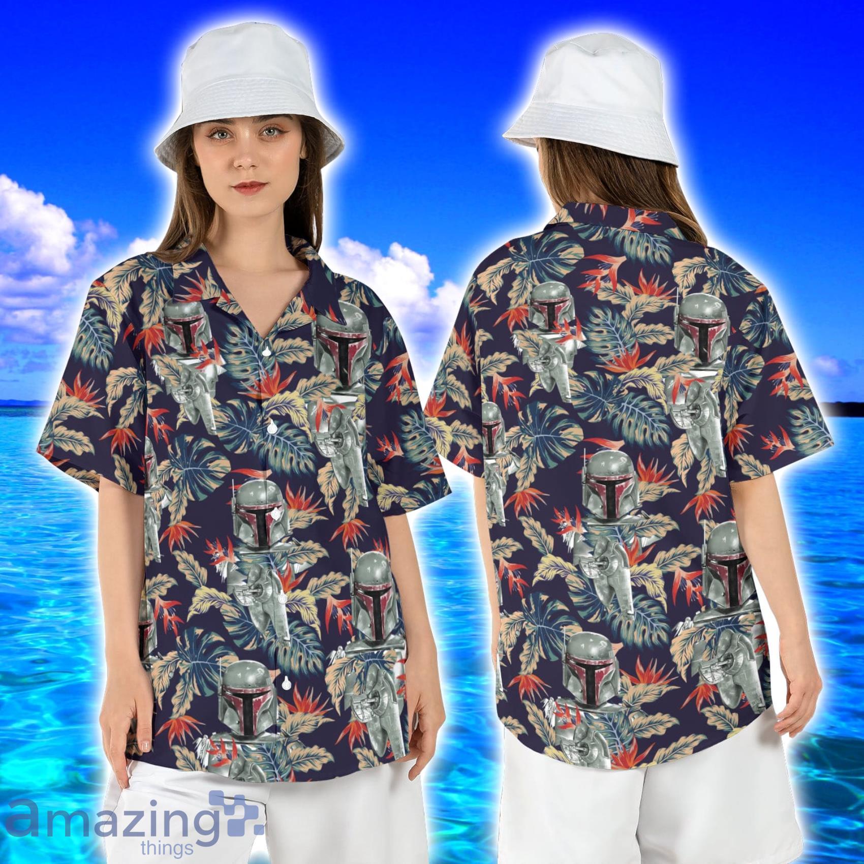 Mandalorian Tropical Boba Fett Star Wars Aloha Shirt Product Photo 1