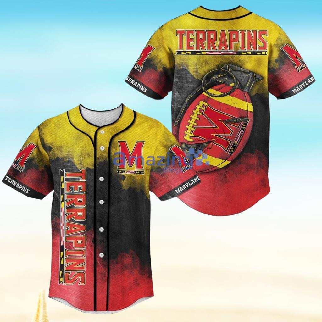 Maryland Terrapins Grenade Classic NFL Baseball Jersey Shirt Product Photo 1