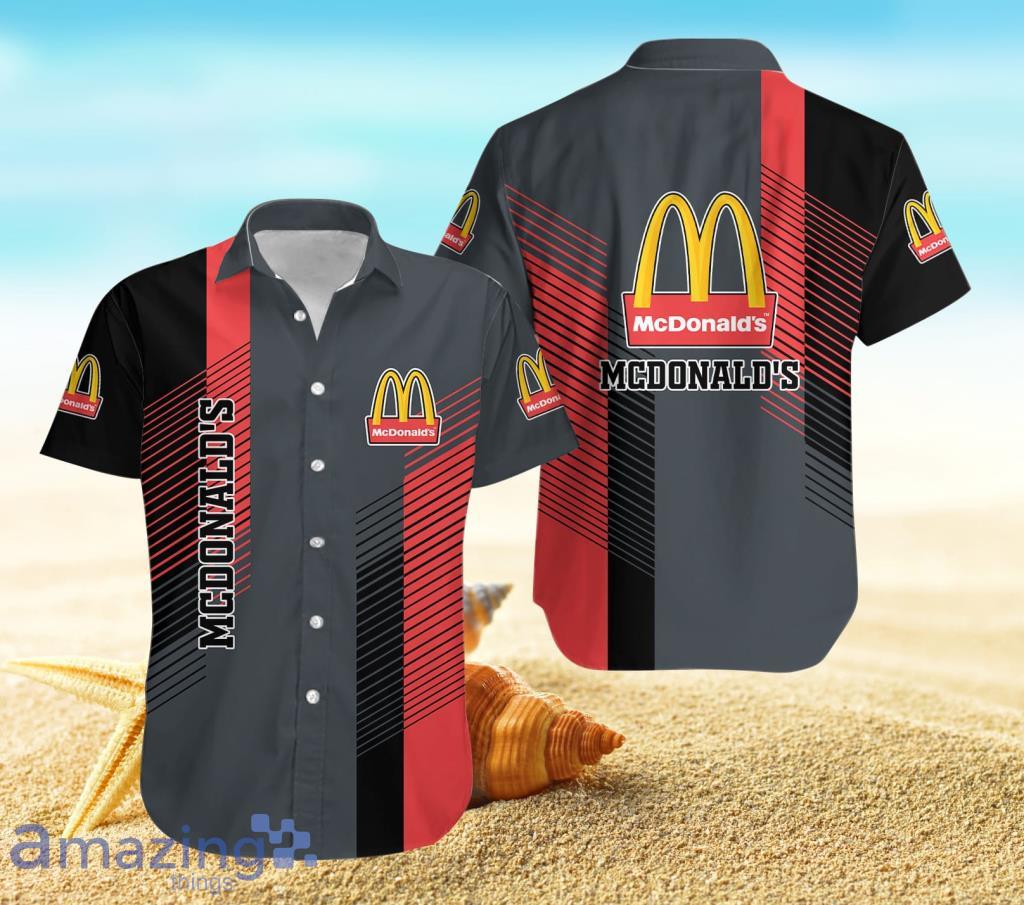 Mcdonald's Black Hawaiian Shirt For Men And Women image Mcdonald's Black Hawaiian Shirt For Men And Women Product Photo 1