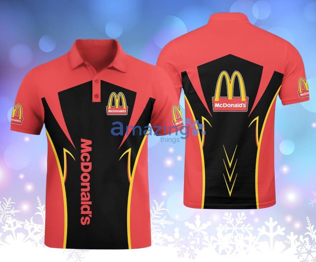 Mcdonald's Light Red And Black Polo Shirt Gift For Fans Product Photo 1