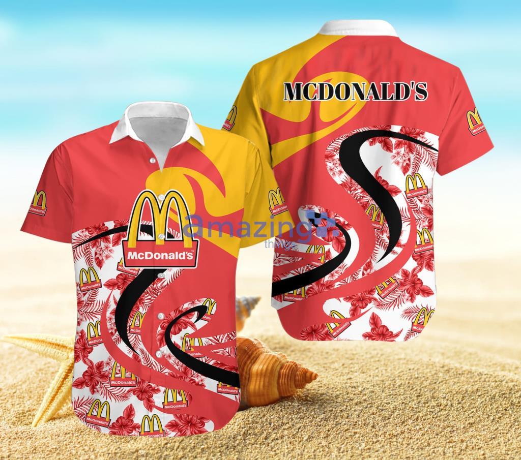 Mcdonald's Light Red Tropical Hawaiian Shirt For Men And Women - Mcdonald's Light Red Tropical Hawaiian Shirt For Men And Women