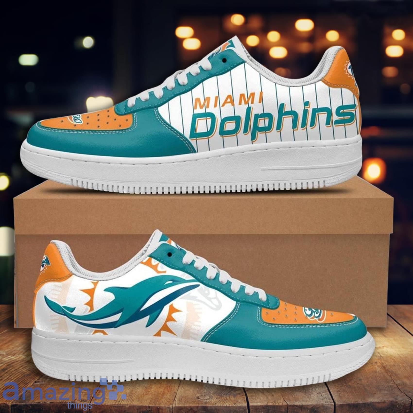 Miami Dolphins Sneakers Football AOP Air Force Low Top Shoes Gift For Fans  Style