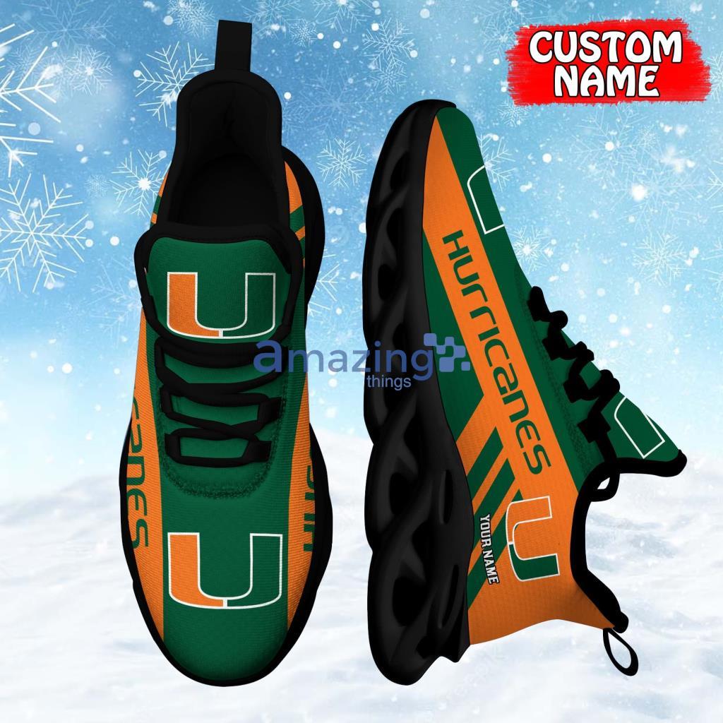 Miami Hurricanes Custom Name Personalized Max Soul Shoes For Men And Women Product Photo 1