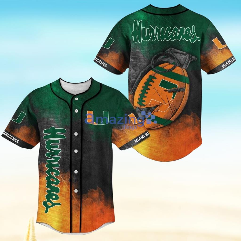 Miami Hurricanes Grenade Classic NFL Baseball Jersey Shirt