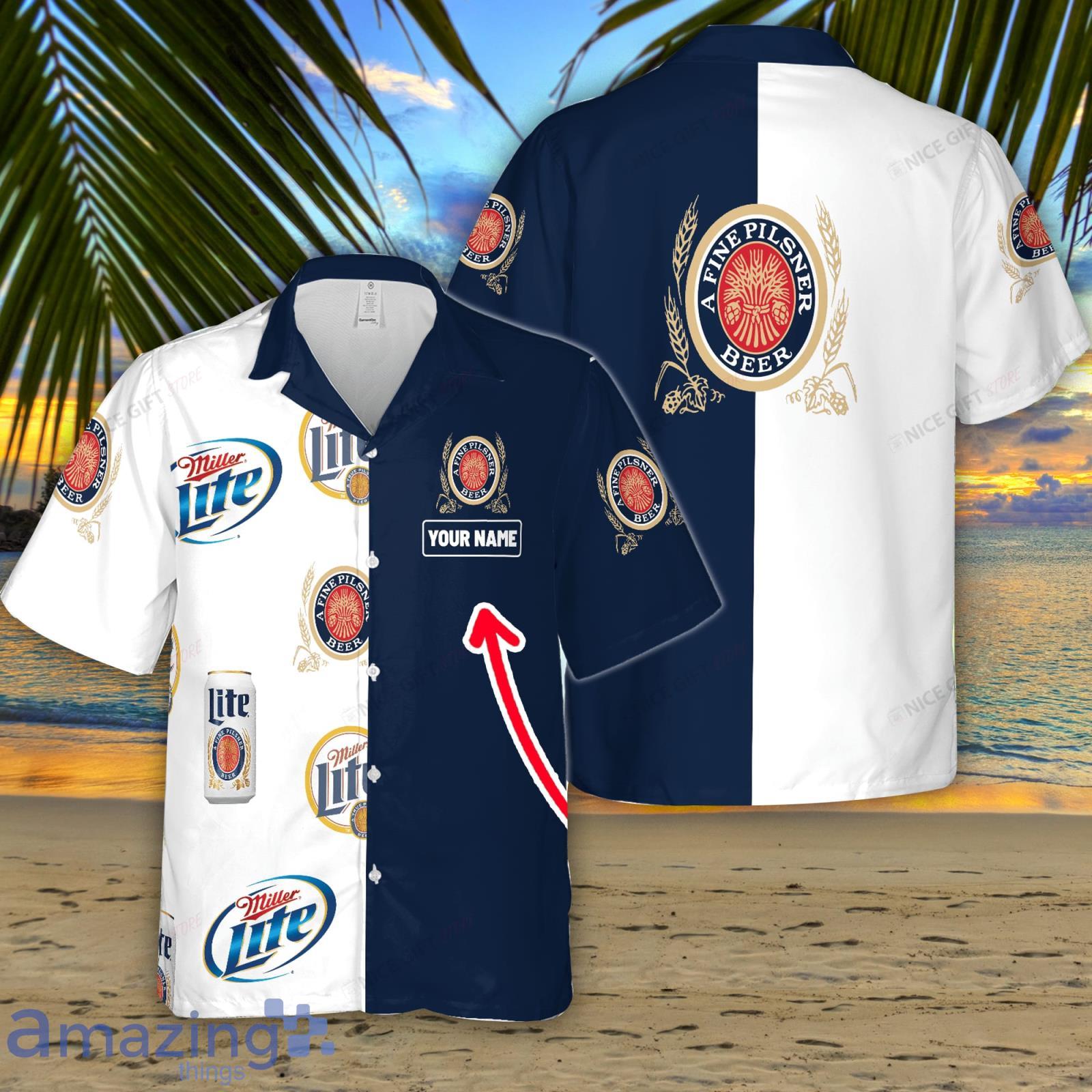 Miller Lite A Fine Pilsner Beer Custom Name Men And Women Hawaiian Shirt Summer Gift Product Photo 1