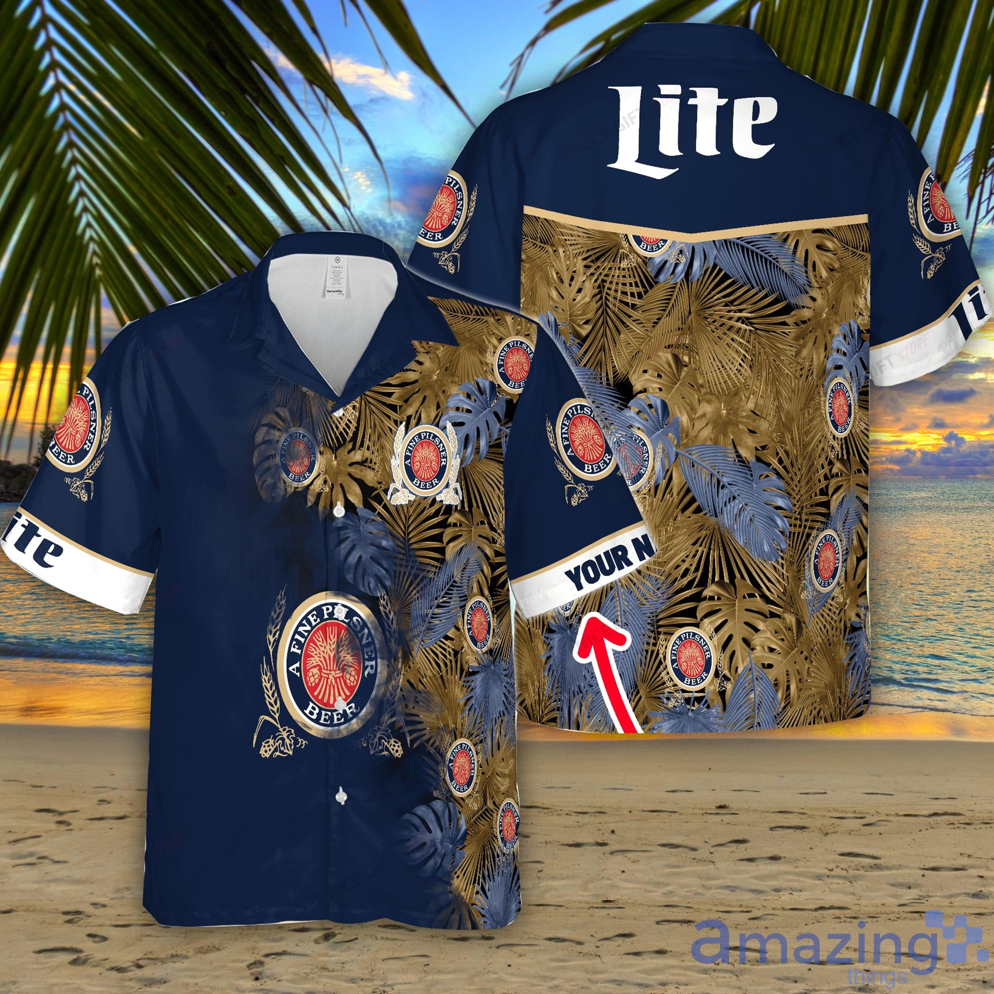 Miller Lite Custom Name Hawaiian Shirt Gift For Father's Day Product Photo 1