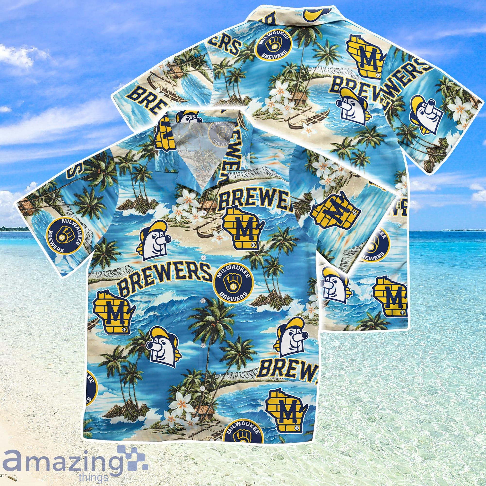 Milwaukee Brewers Hawaiian Shirt Seaside Aloha Shirt - Trendy Aloha