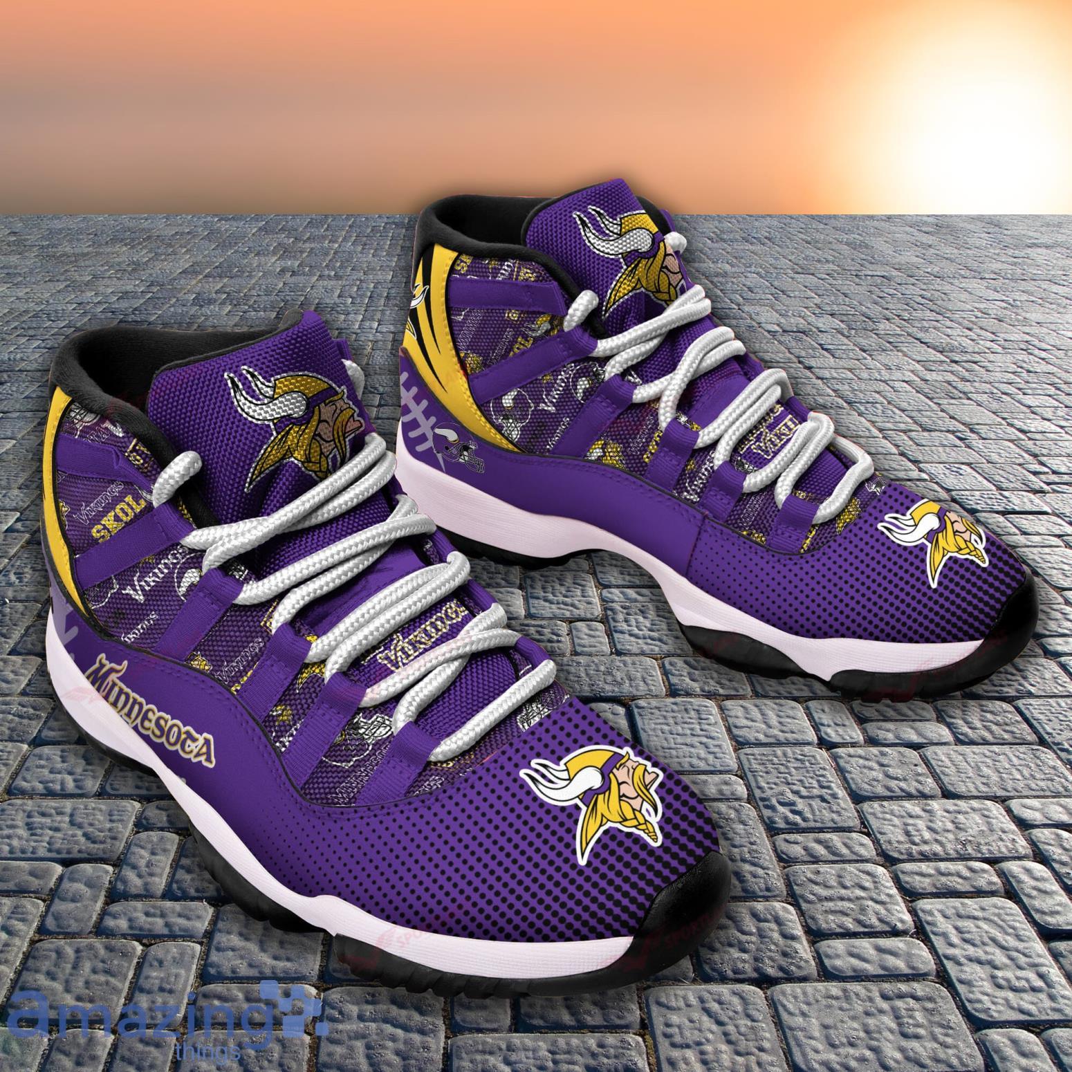 Minnesota Vikings Air Jordan 13 Sneakers Nfl Custom Sport Shoes