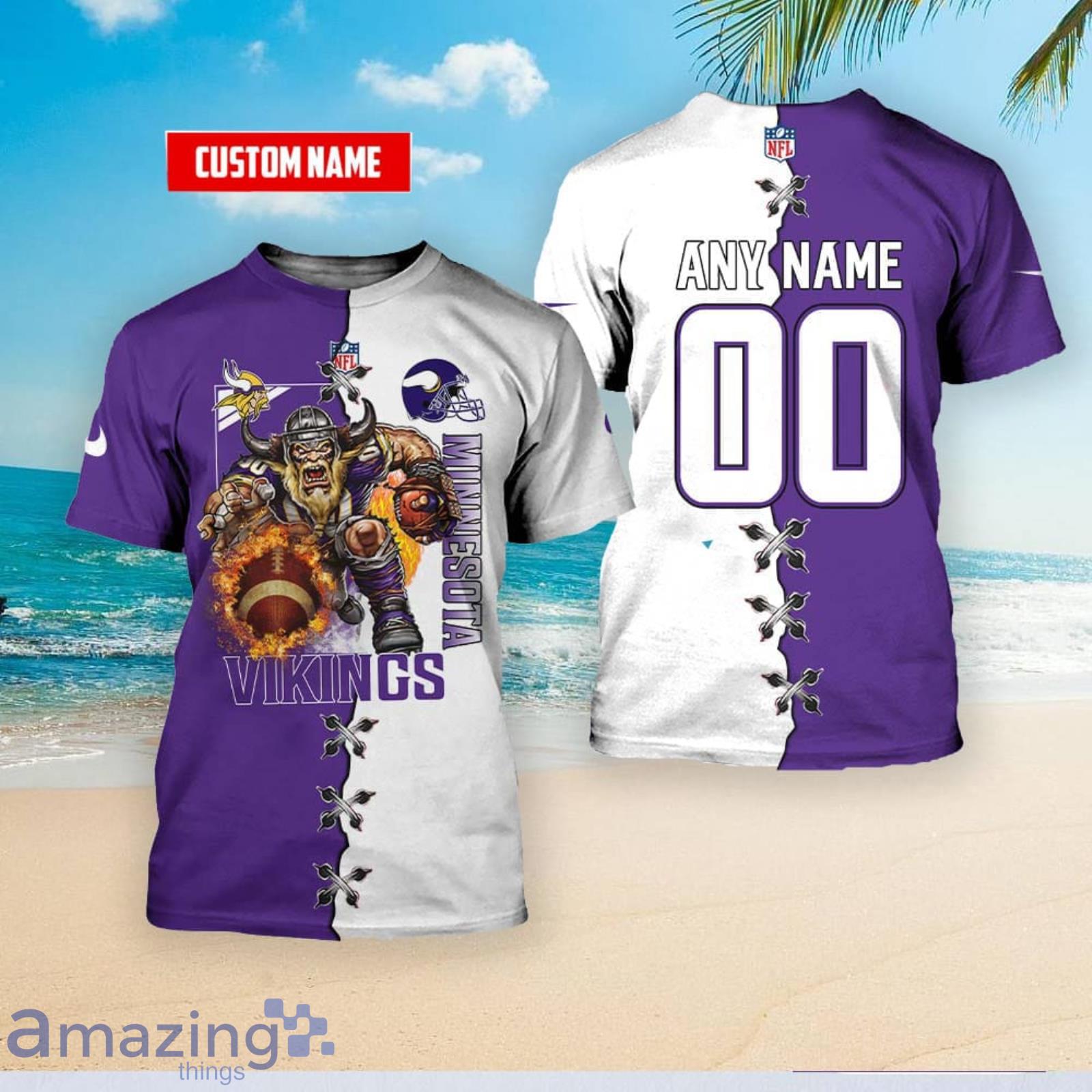 Minnesota Vikings Nfl Custom Name And Number T-Shirt Sweatshirt