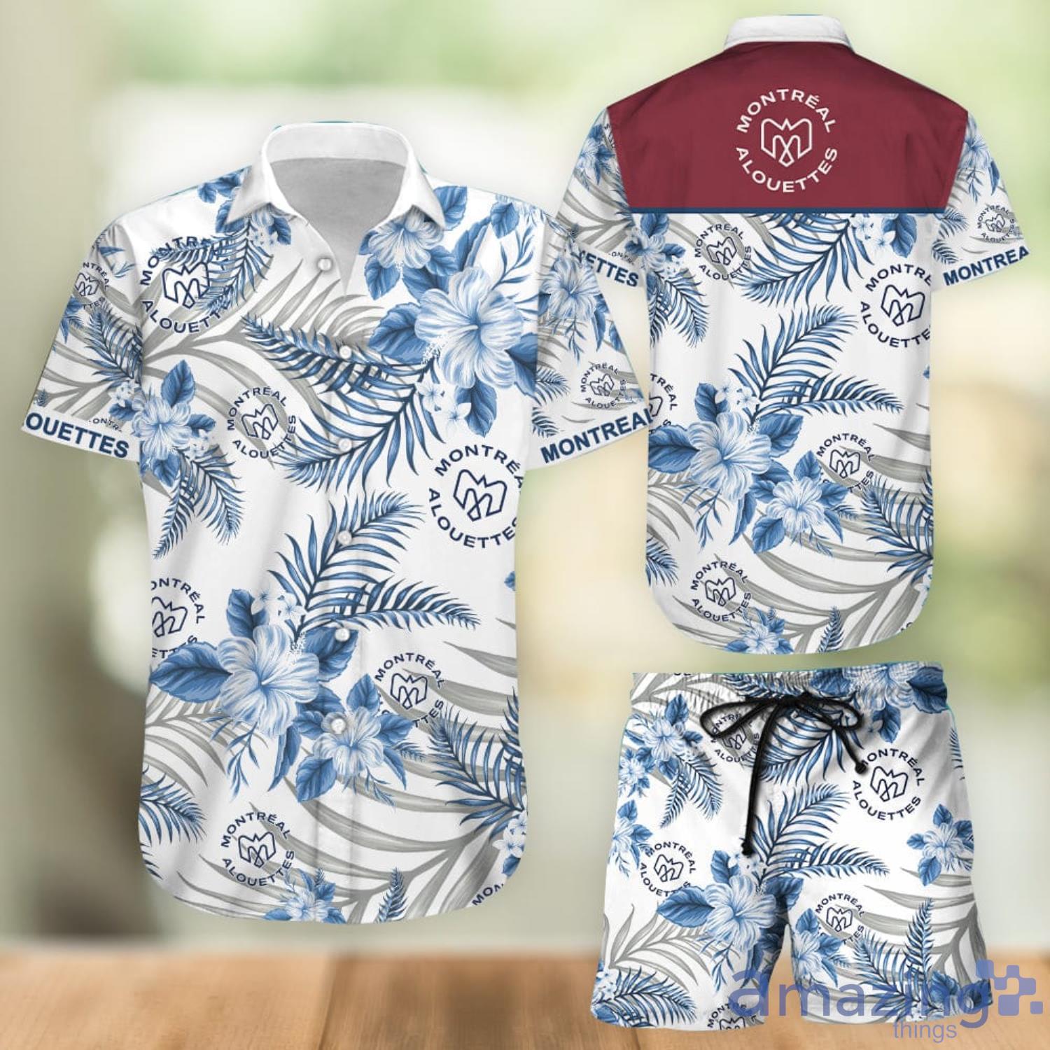 Montreal Alouettes Tropical Hawaiian Shirt And Shorts Product Photo 1