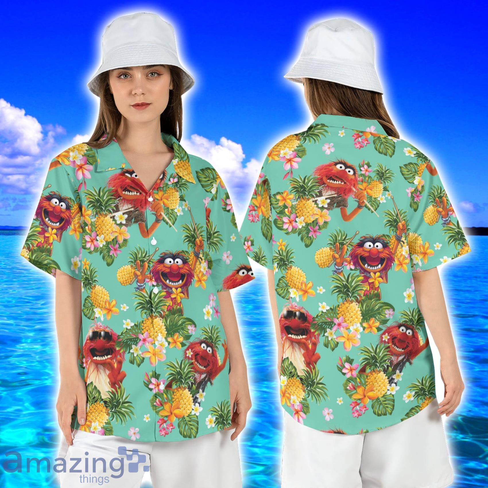 Muppets Pineapple Tropical Muppet Animal Aloha Shirt Product Photo 1