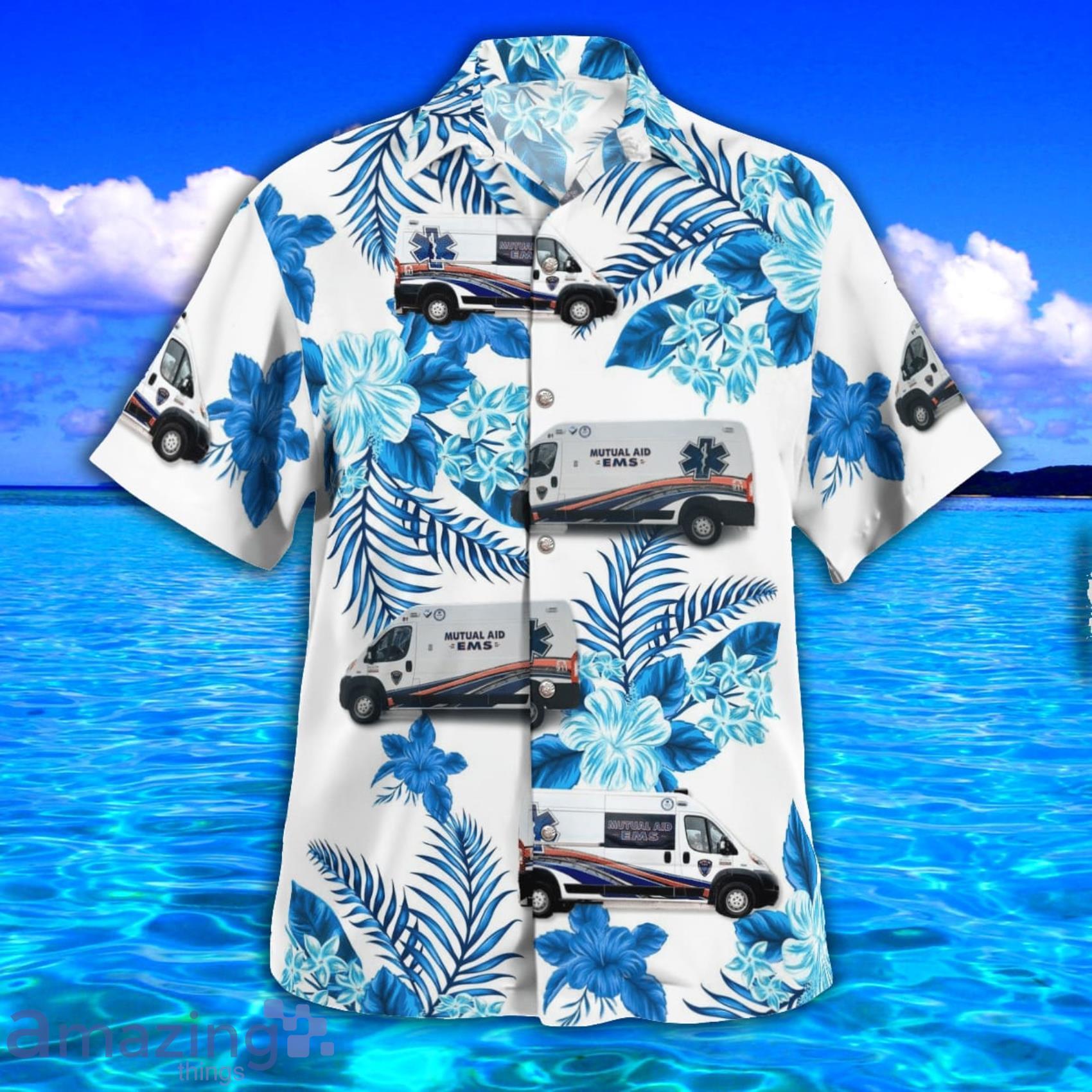 Mutual Aid Ambulance Service AOP Aloha Tropical Style Hawaiian Shirt And Beach Short image Mutual Aid Ambulance Service AOP Aloha Tropical Style Hawaiian Shirt And Beach Short Product Photo 2