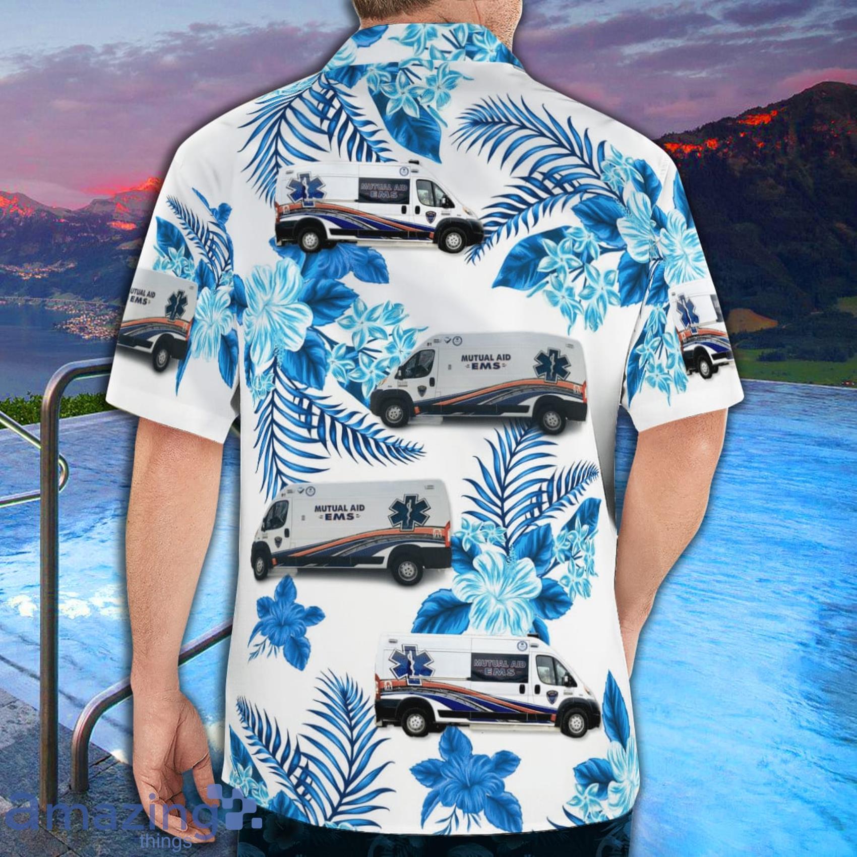 Mutual Aid Ambulance Service AOP Aloha Tropical Style Hawaiian Shirt And Beach Short image Mutual Aid Ambulance Service AOP Aloha Tropical Style Hawaiian Shirt And Beach Short Product Photo 4