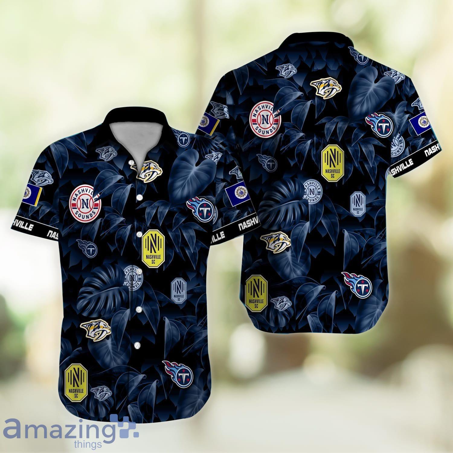 Nashville 3D Leaf Print Hawaiian Shirt For Men And Women Product Photo 1