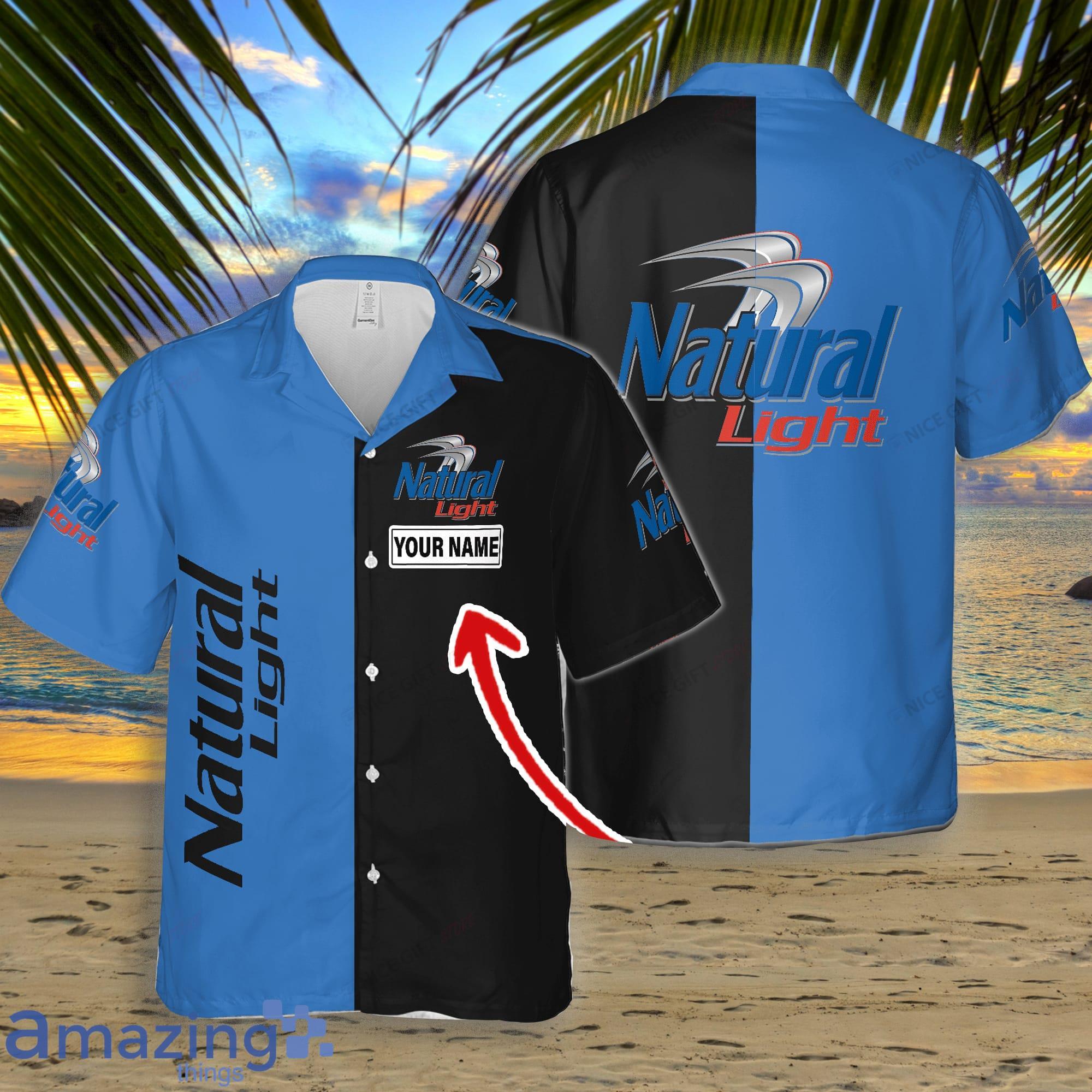 Natural Light Black And Blue Custom Name Men And Women Hawaiian Shirt Summer Gift Product Photo 1