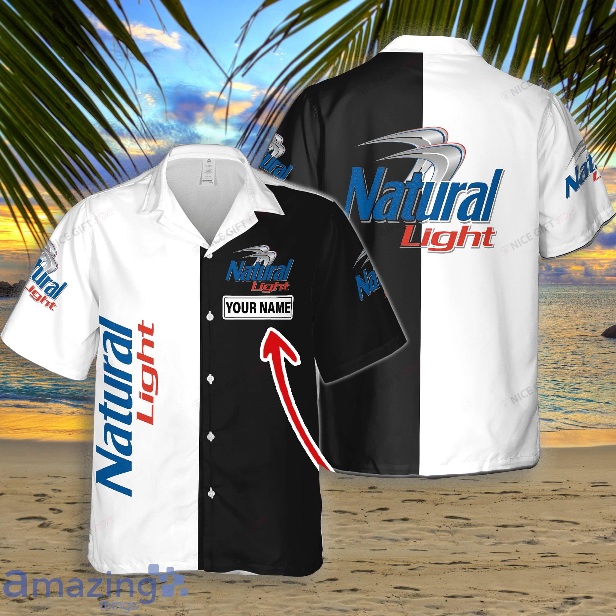 Natural Light Logo Custom Name Men And Women Hawaiian Shirt Summer Gift Product Photo 1