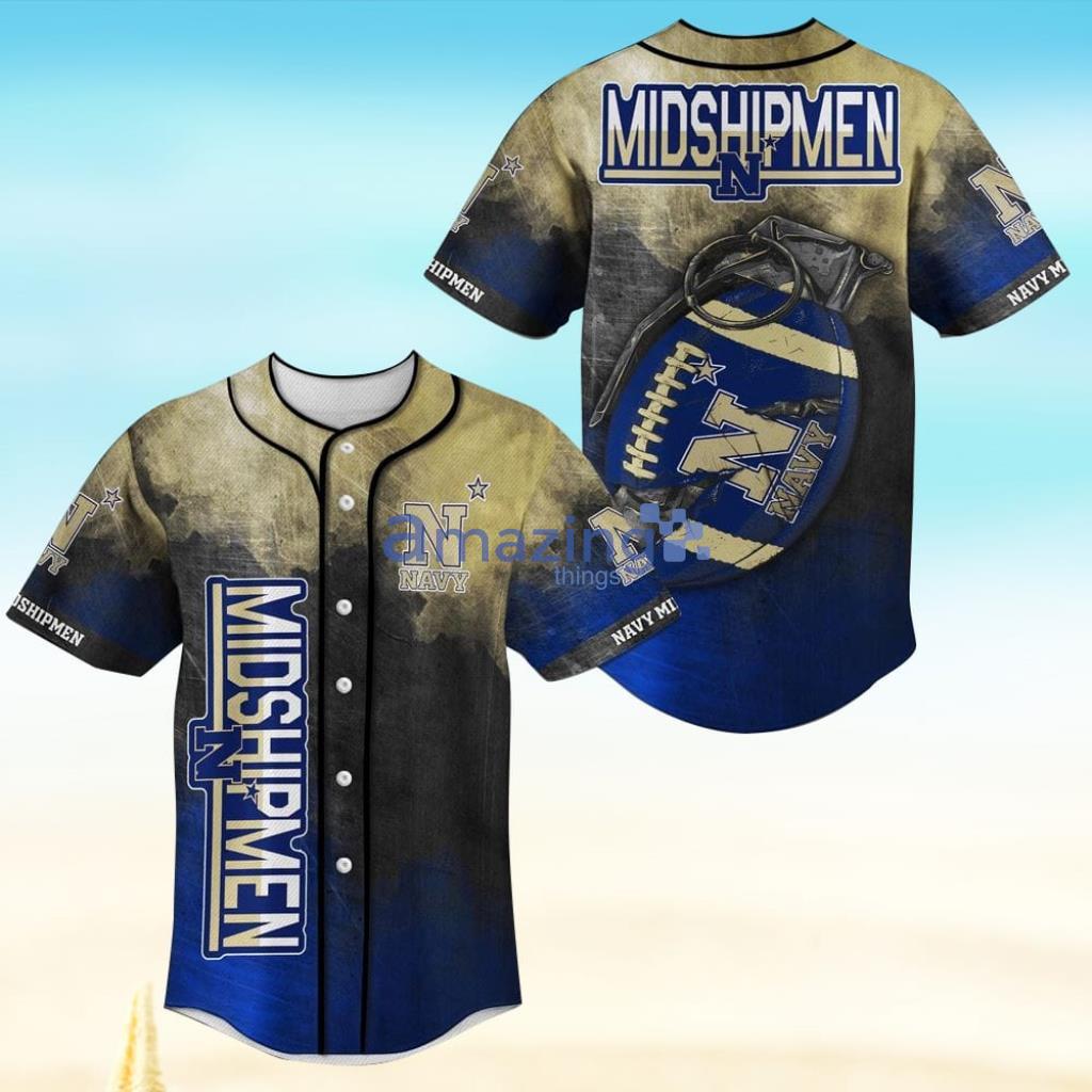 Navy Midshipmen Grenade Classic NFL Baseball Jersey Shirt Product Photo 1