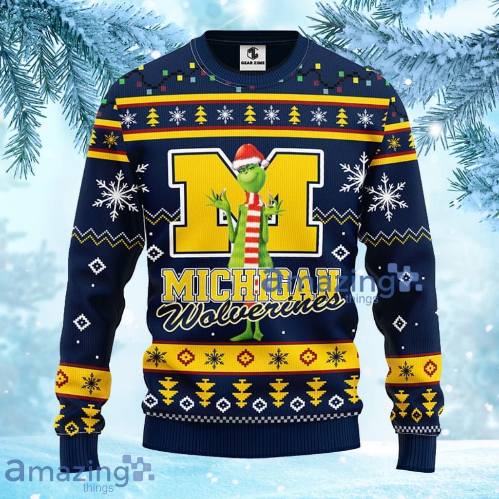 NCAA michigan wolverines personalized ugly christmas sweater