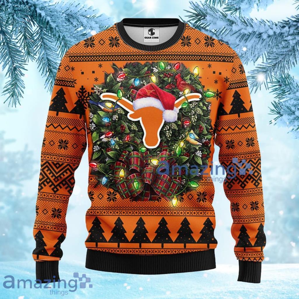 NCAA Texas Longhorns Christmas Ugly Sweater 3D Gift For Fan Product Photo 1