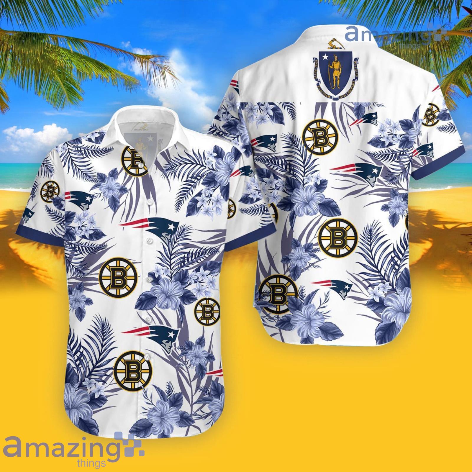New England Patriots Boston Bruins Hawaiian Shirt For Men And Women Product Photo 1