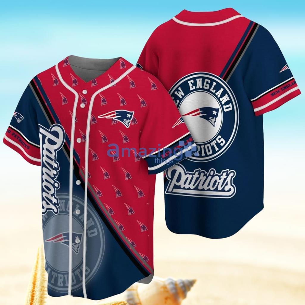 New England Patriots NFL Baseball Jersey Shirt Product Photo 1