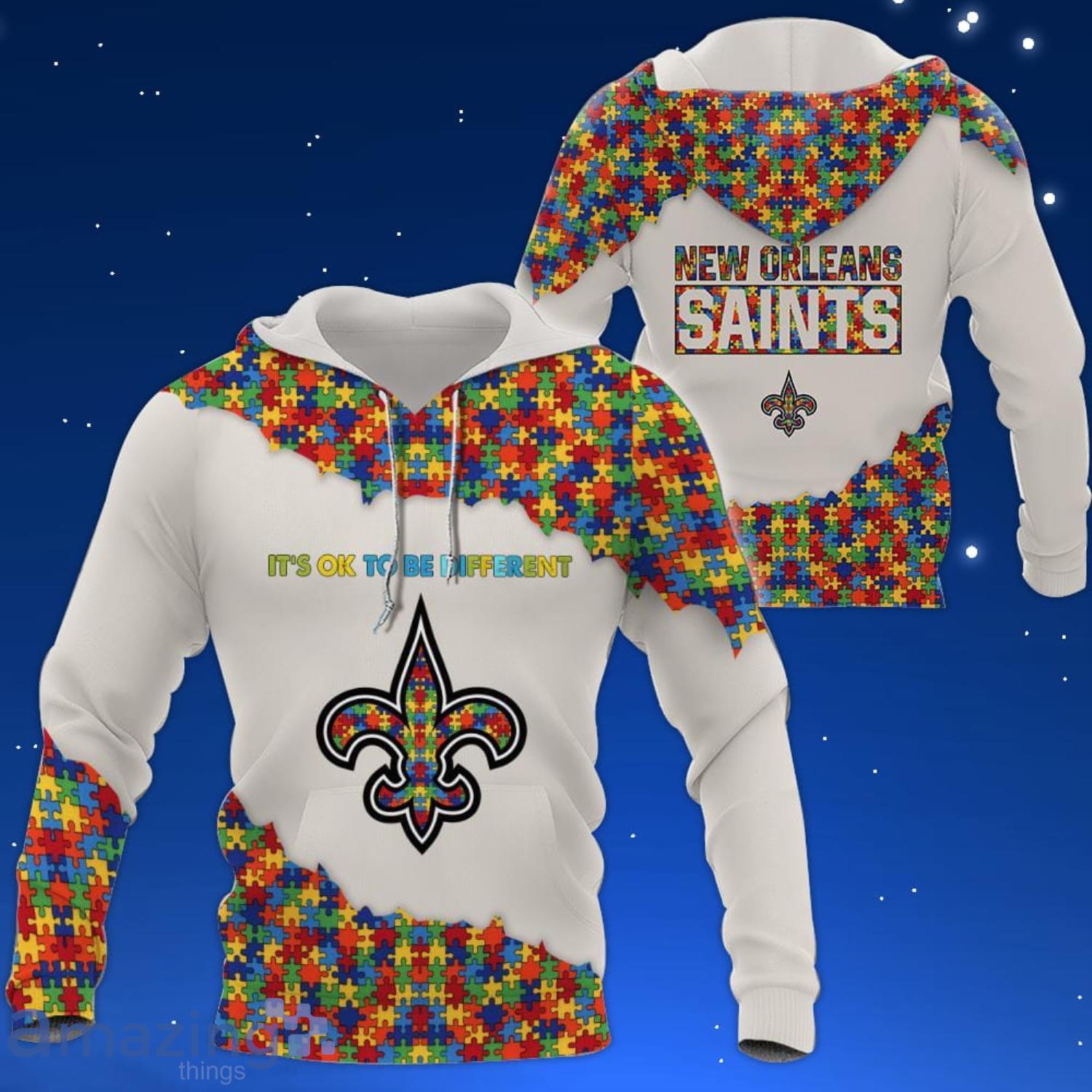 New Orleans Saints NFL Autism All Over Printed 3D Shirt For Fans
