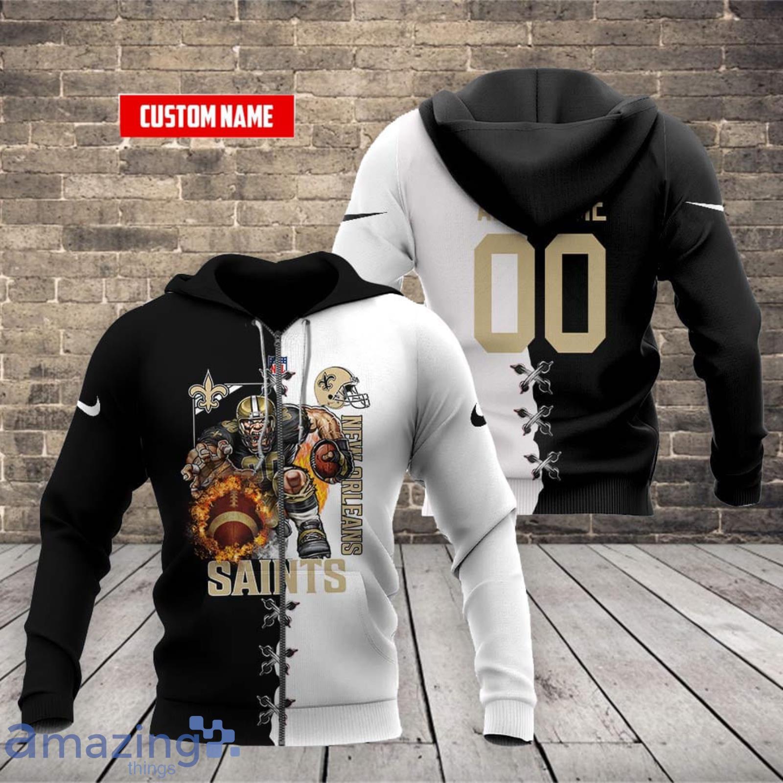 New Orleans Saints Nfl Custom Name And Number T-Shirt Sweatshirt
