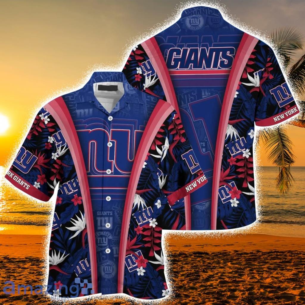 Nfl New York Giants Summer Button Up Summer Hawaiian Shirt And