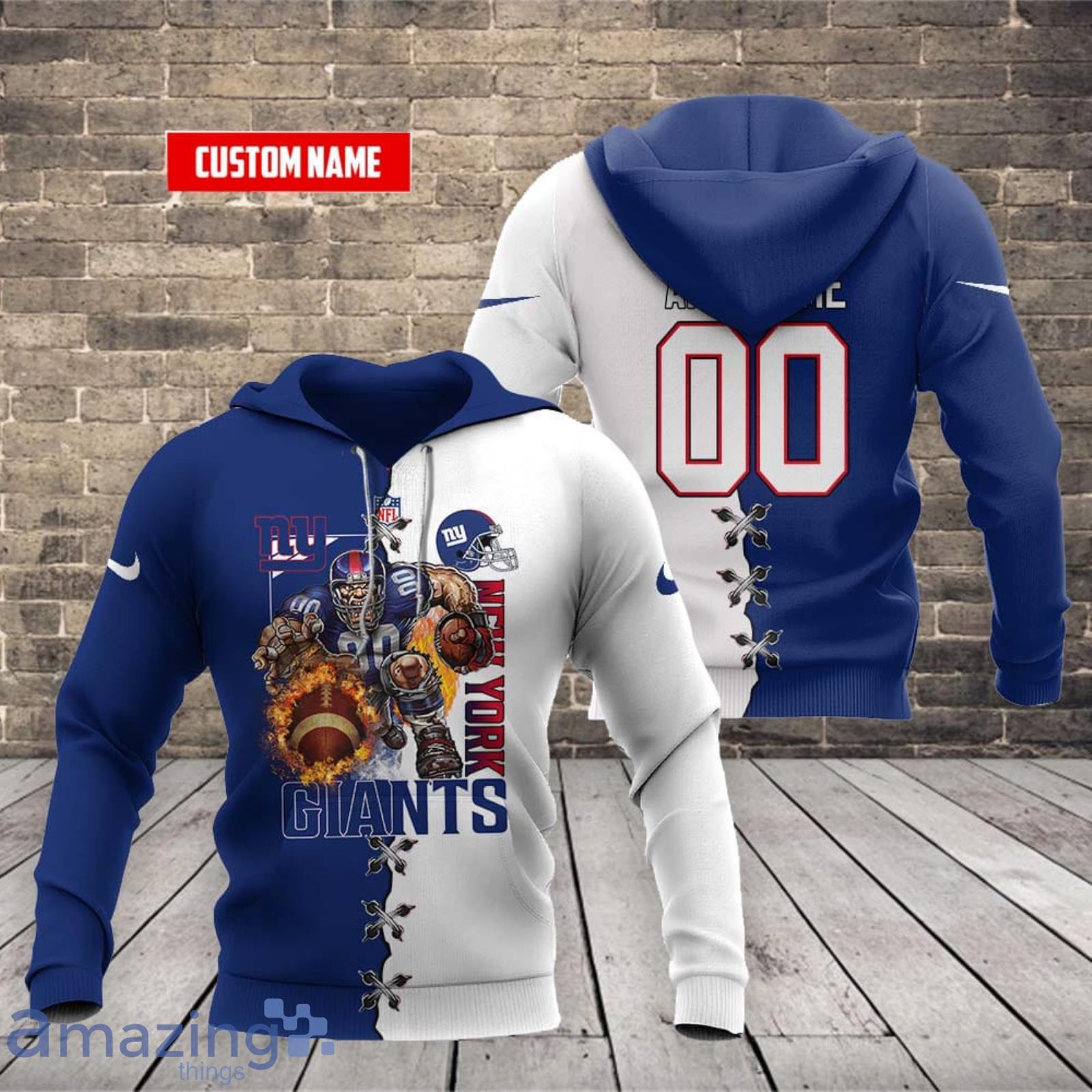 Personalized New York Giants Clothing 3D Vibrant NY Giants Gift