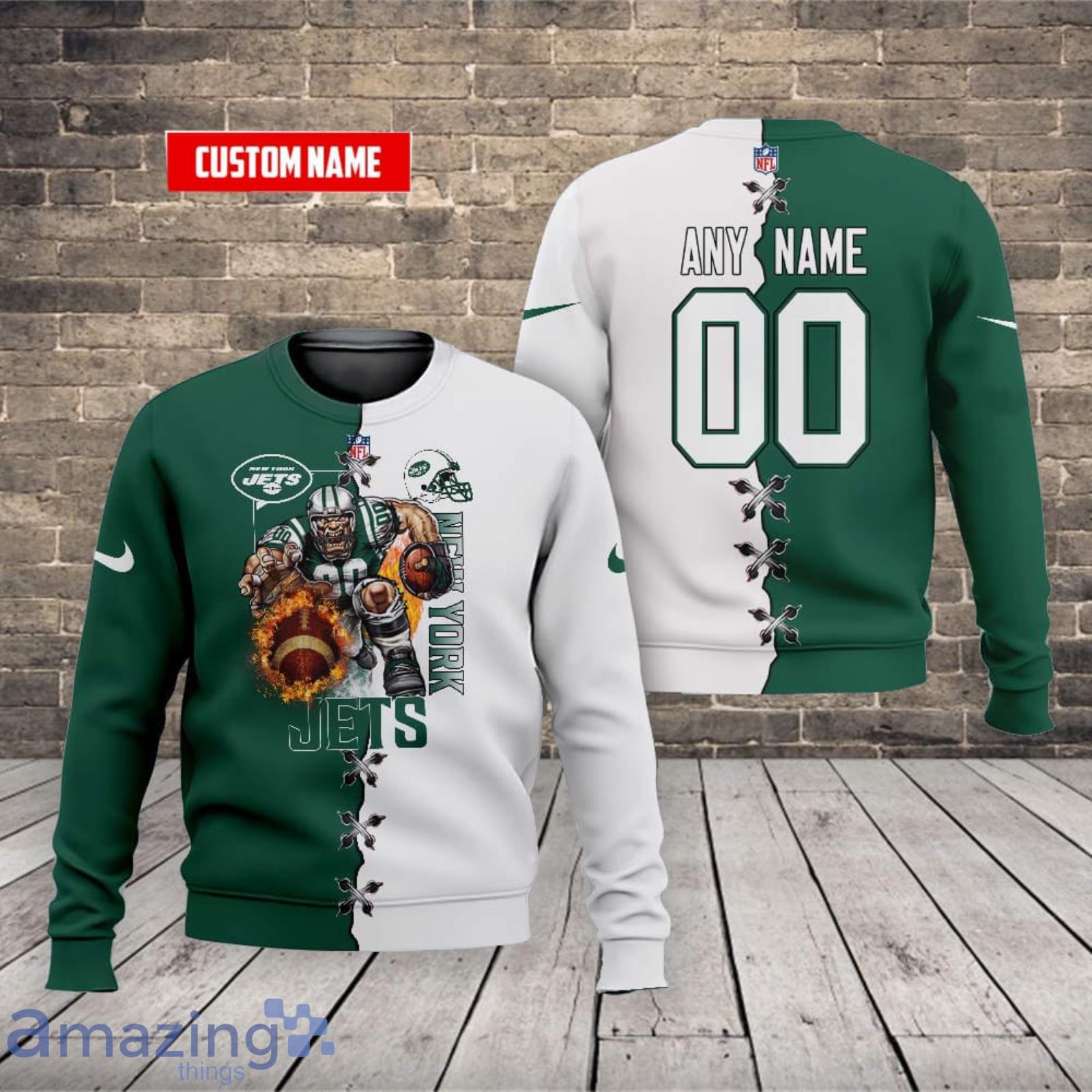 New York Jets Nfl Custom Name And Number T Shirt Sweatshirt Hoodie