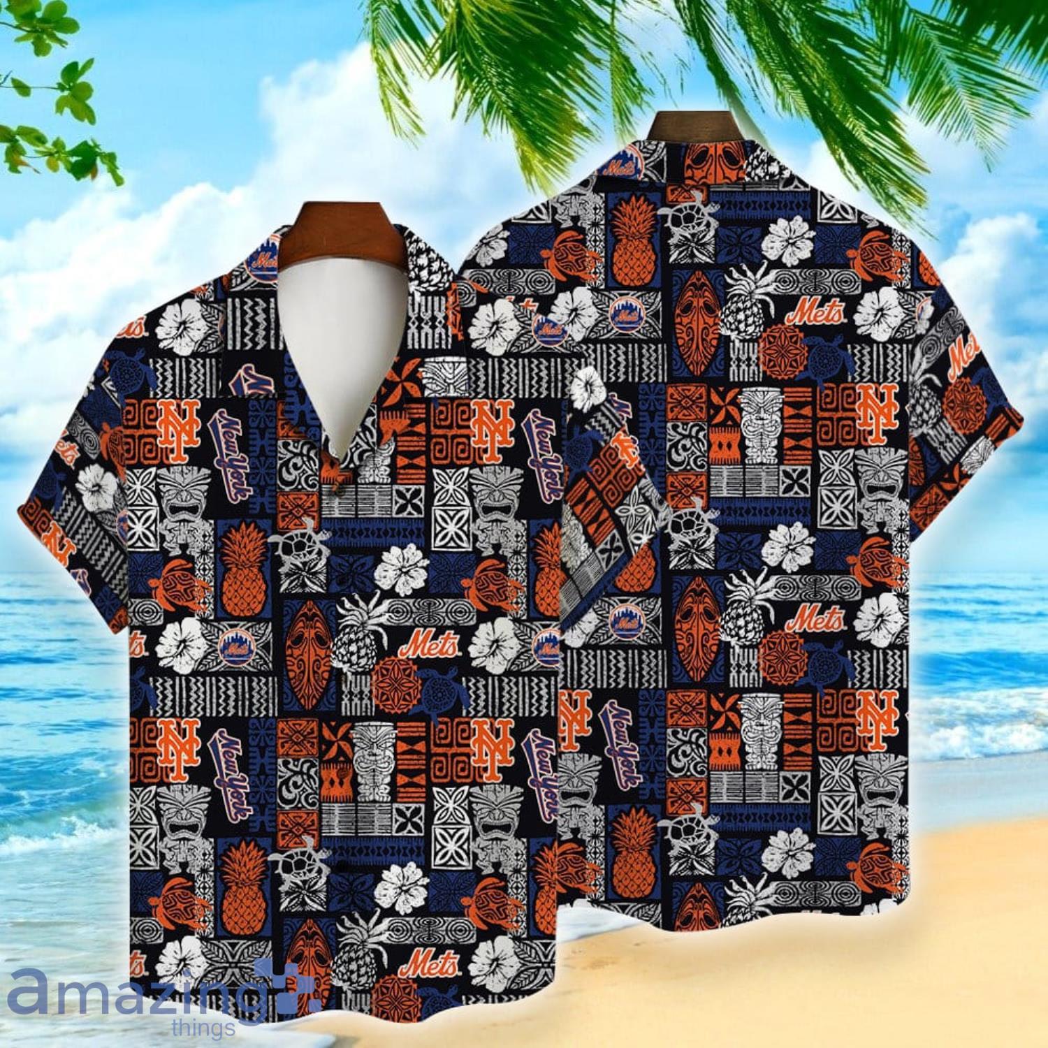 New York Mets Amazing Pattern Hawaiian Shirt Major League Baseball Fans Product Photo 1