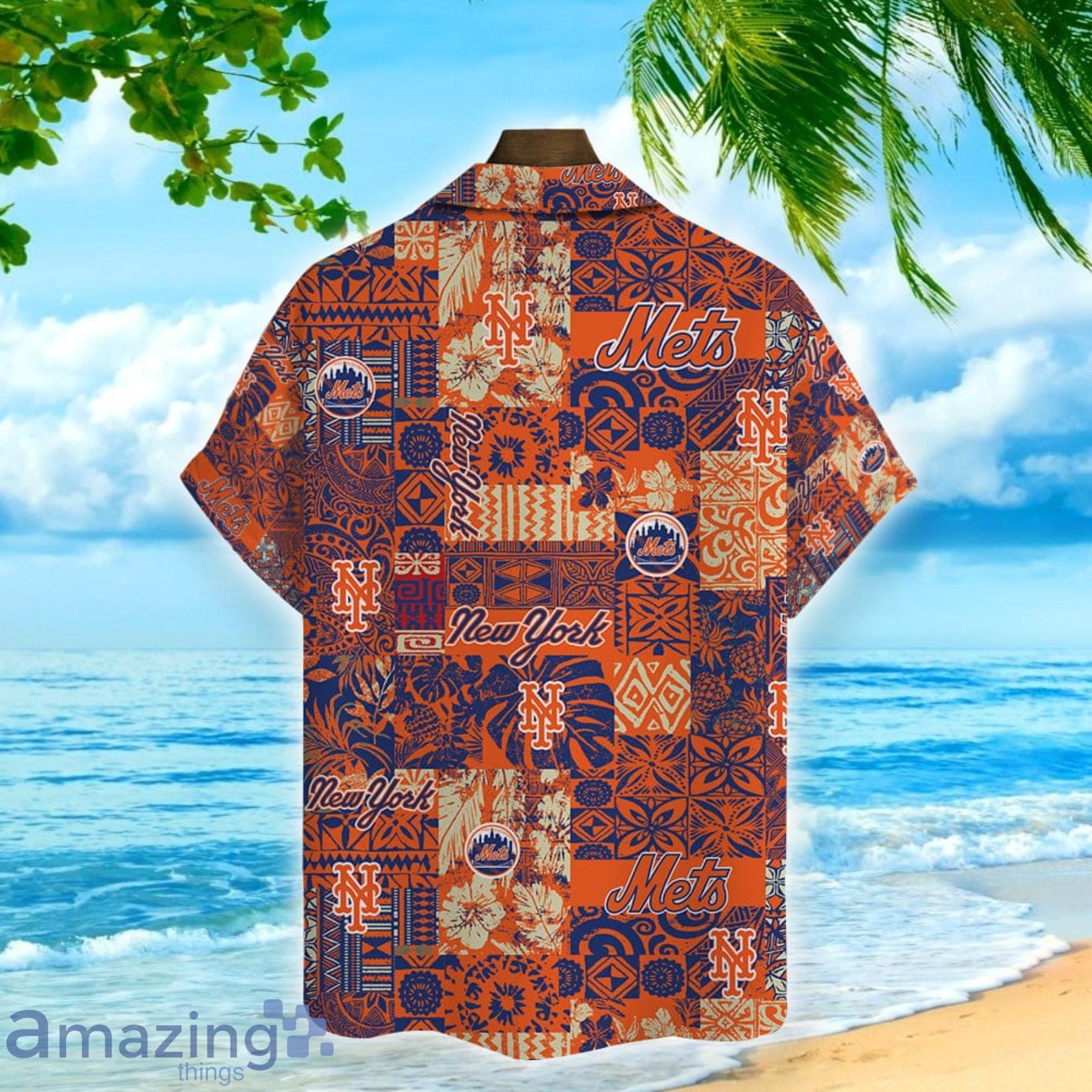 New York Mets Major League Baseball 3D Print Hawaiian Shirt Gift For Men  And Women