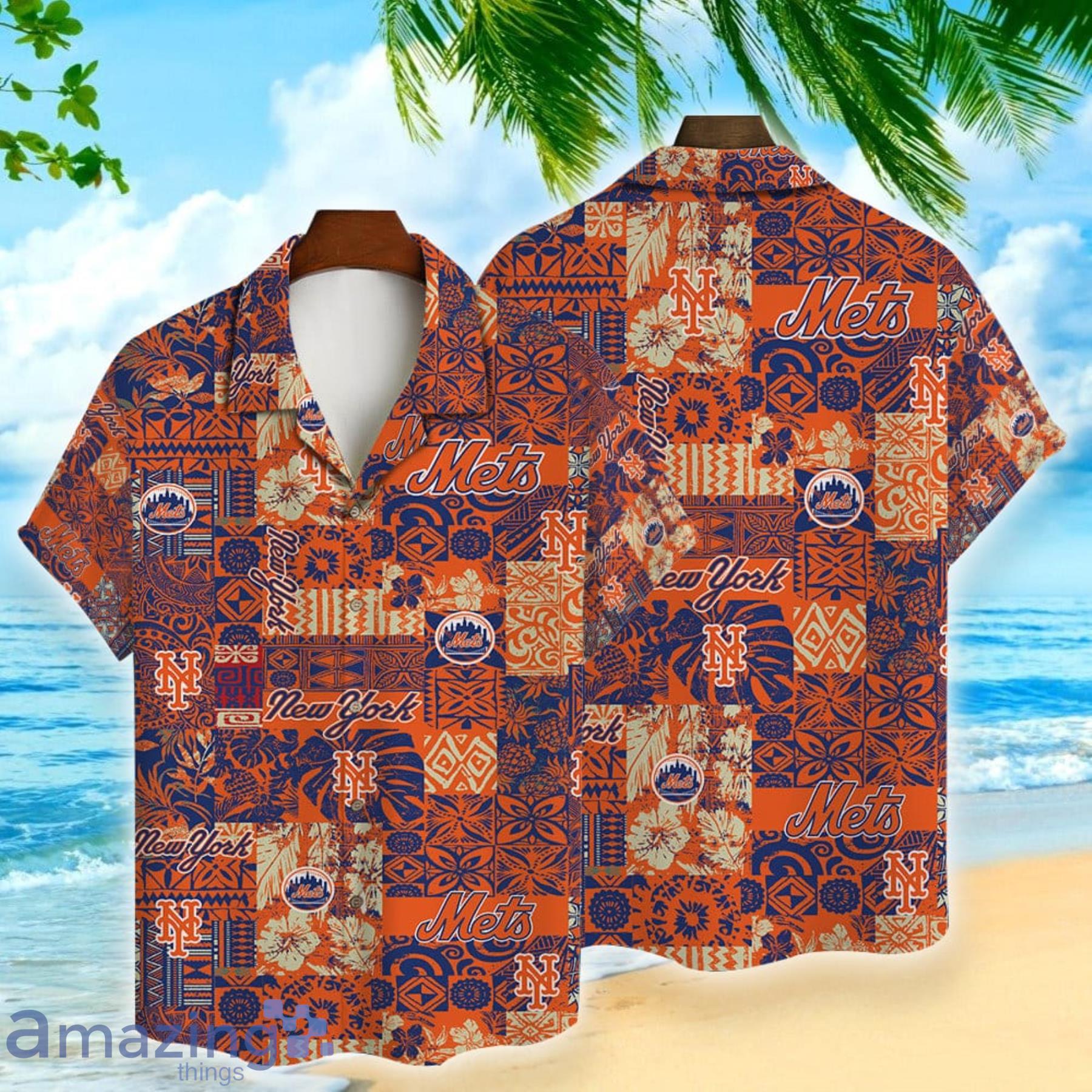 New York Mets Major League Baseball 3D Print Hawaiian Shirt Gift For Men  And Women