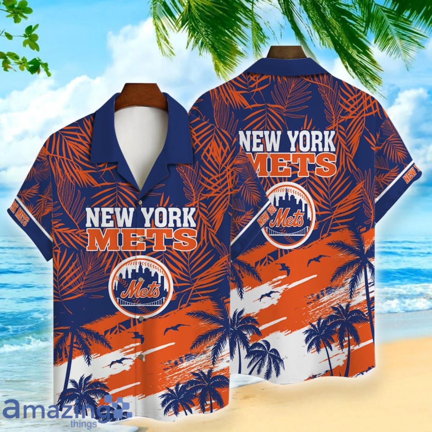 New York Mets Major League Baseball Fans Tropical Hawaiian Shirt Product Photo 1
