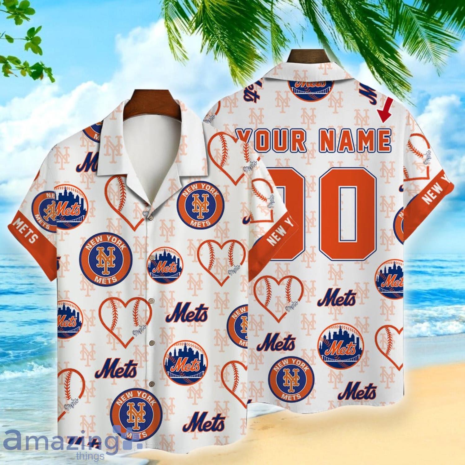 New York Mets MLB Custom Name And Number Best Summer Gift Hawaiian