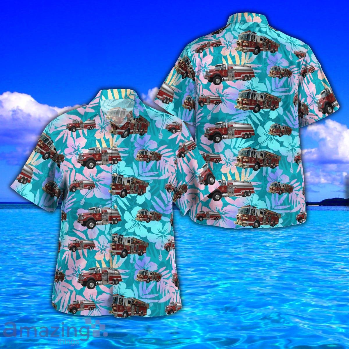 Newark Volunteer Fire Department AOP Aloha Hawaiian Shirt And Beach Short Product Photo 1