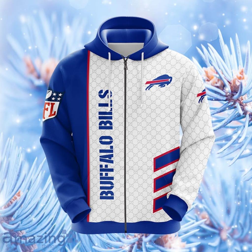NFL Buffalo Bills Blue Unisex Hoodie, Zip Hoodie 3D All Over Print For Fans Product Photo 1