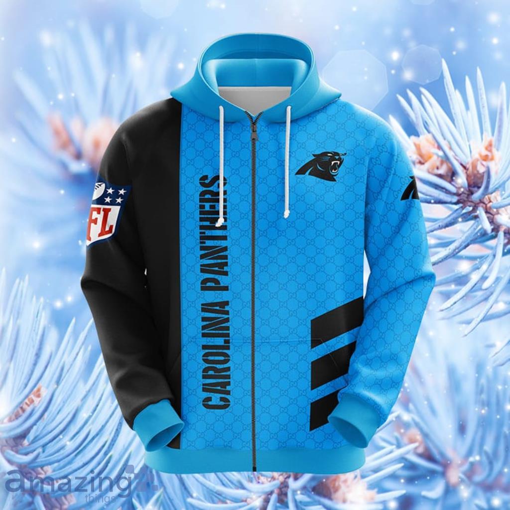 NFL Carolina Panthers Blue Unisex 3D Hoodie Zip Hoodie For Men And