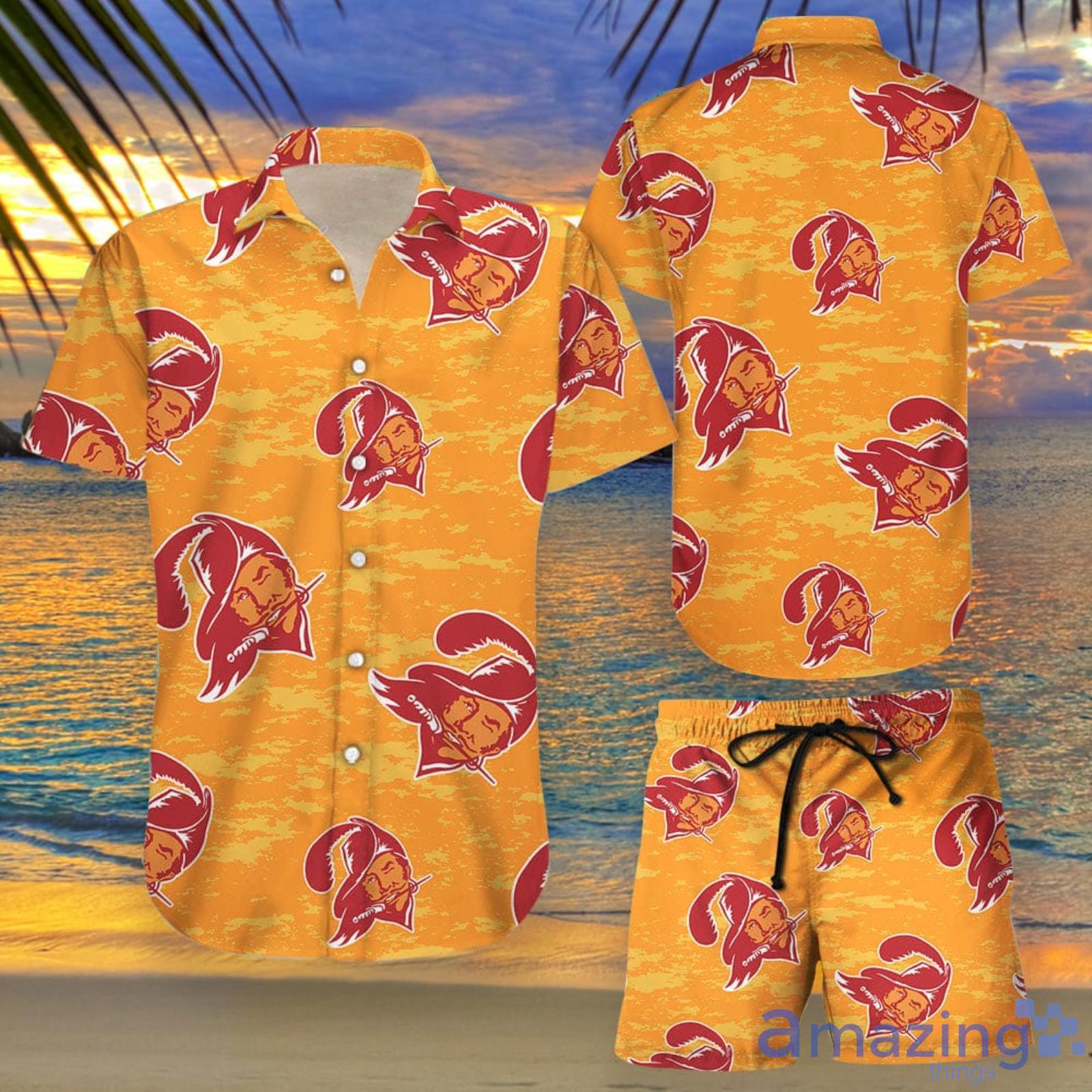 NFL Tampa Bay Buccaneers Hawaiian Shirt And Shorts Summer Beach Gift Product Photo 1