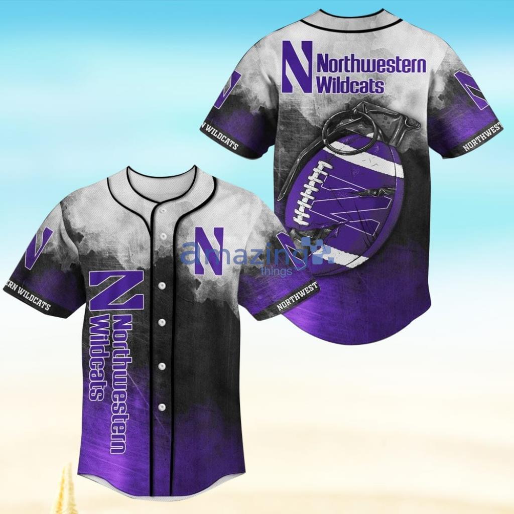 Northwestern Wildcats Grenade NFL Baseball Jersey Shirt Product Photo 1