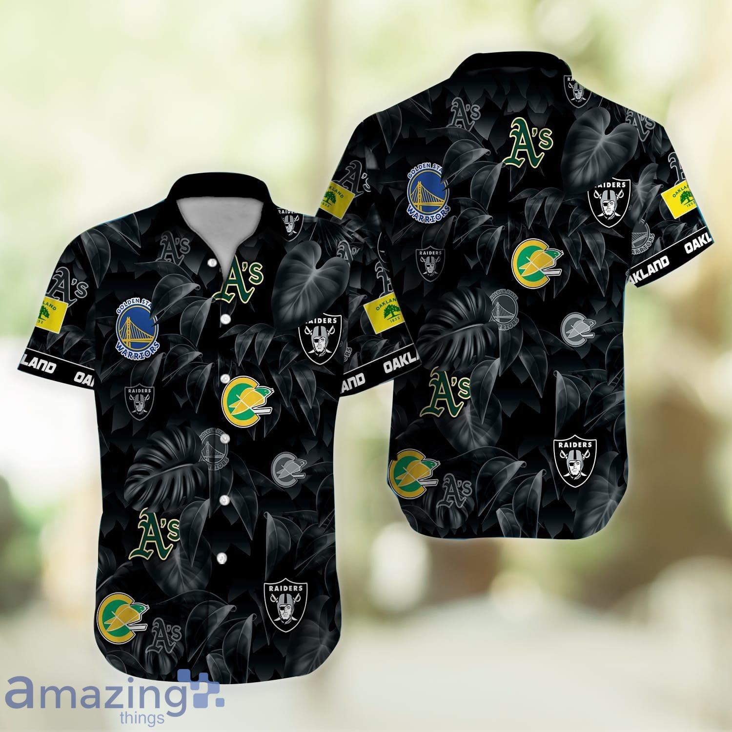 Oakland 3D Leaf Print Hawaiian Shirt For Men And Women Product Photo 1