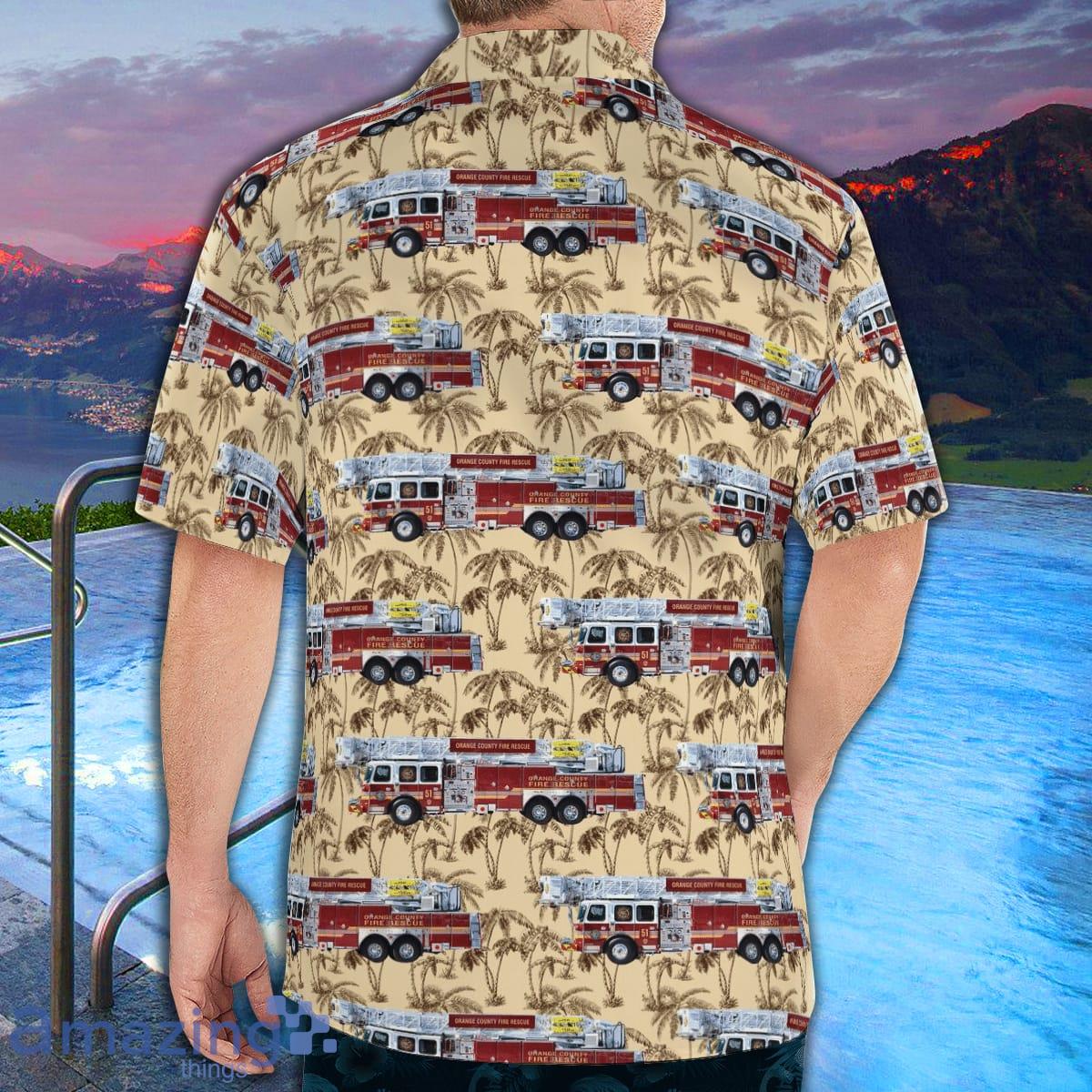Orange County Fire Rescue Department, Florida AOP Aloha Hawaiian Shirt And Beach Short image Orange County Fire Rescue Department, Florida AOP Aloha Hawaiian Shirt And Beach Short Product Photo 4