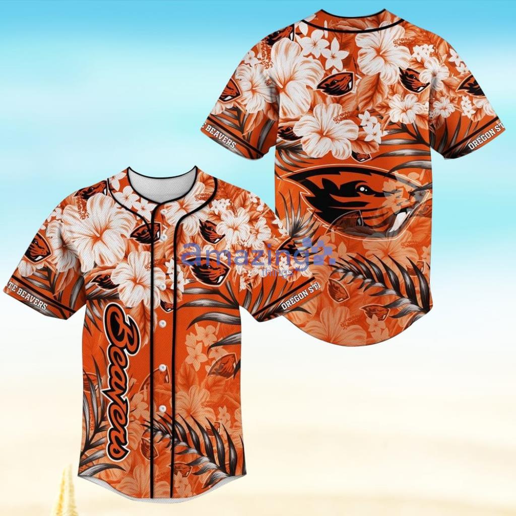 Oregon State Beavers Flower MLB Baseball Jersey Shirt Product Photo 1 Oregon State Beavers Flower MLB Baseball Jersey Shirt Product Photo 1