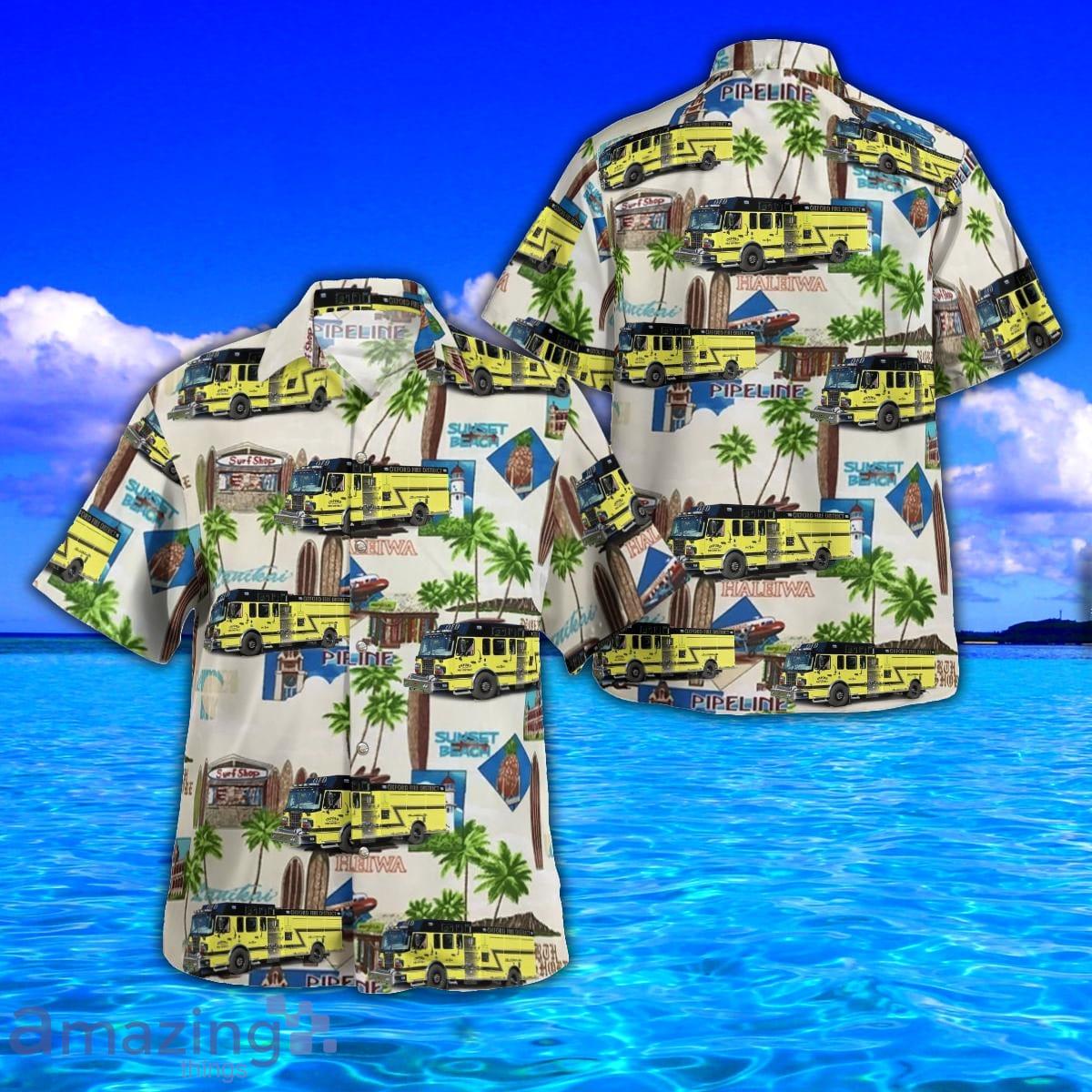 Oxford (WI) Fire Department AOP Aloha Hawaiian Shirt And Beach Short Product Photo 1